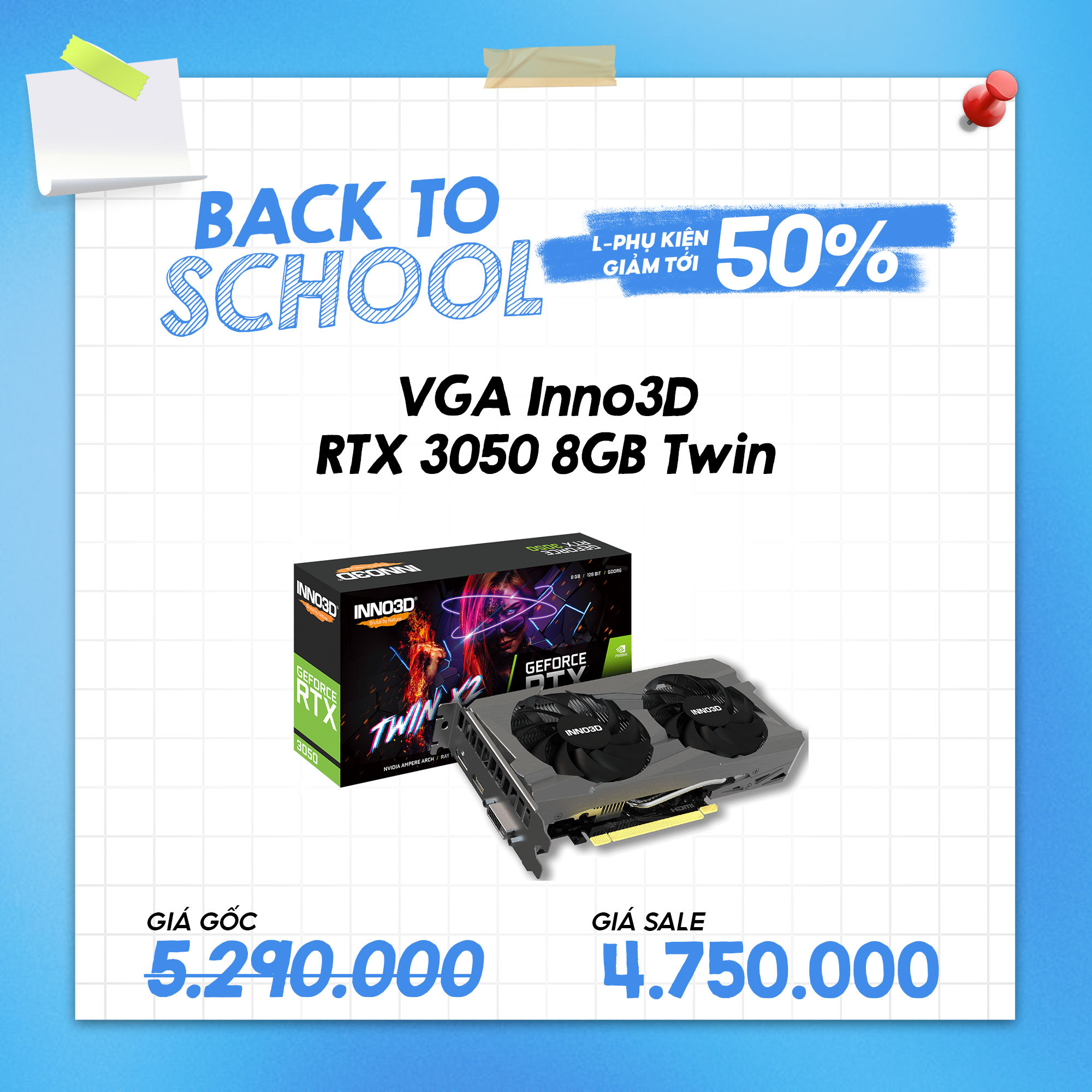 VGA Inno3D RTX 3050 8GB Twin