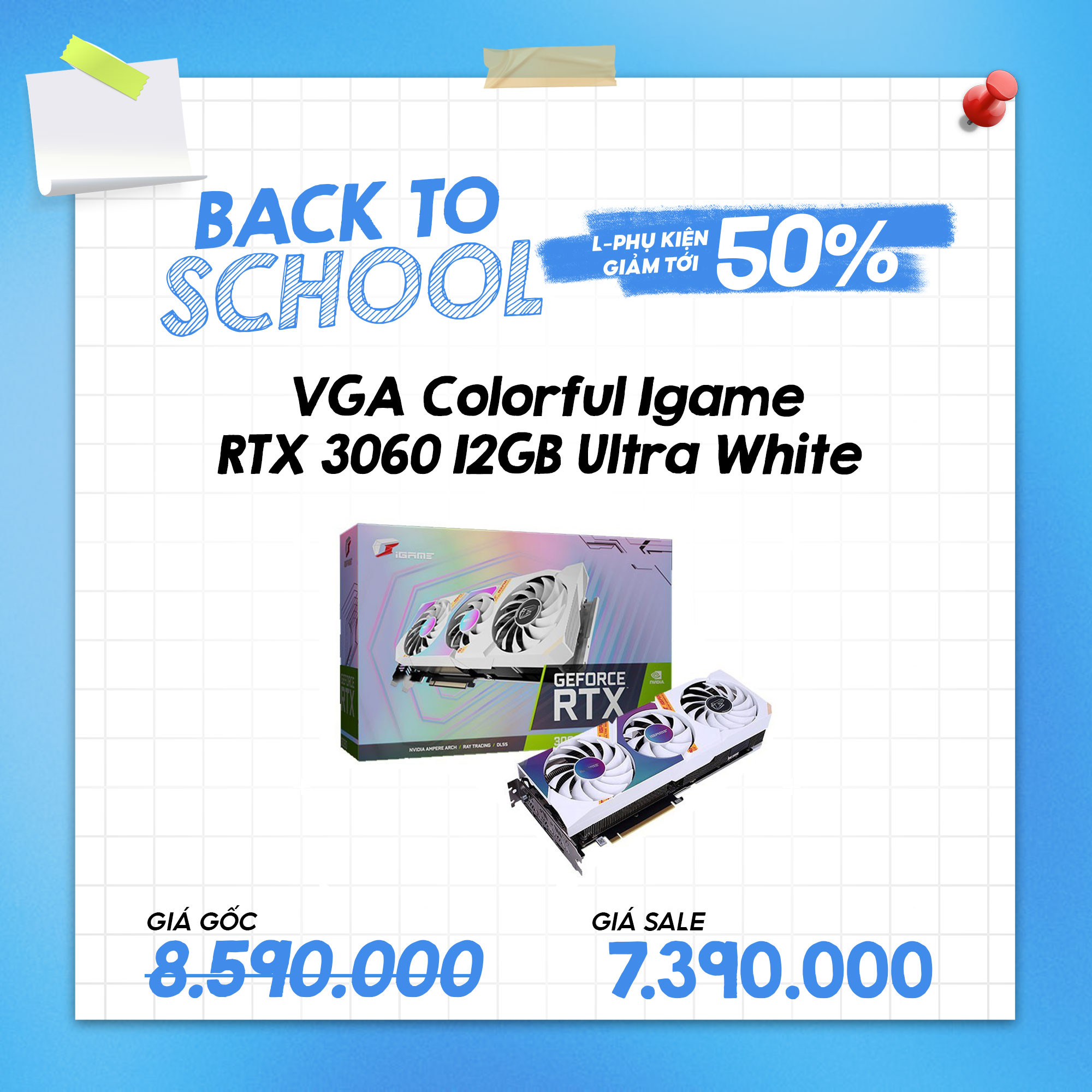 VGA Colorful Igame RTX 3060 12GB Ultra White