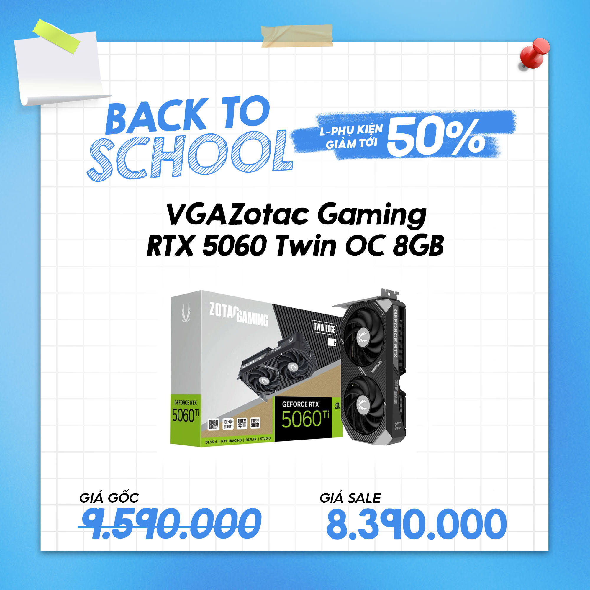 VGA Zotac gming RTX 5060 Twin OC 8GB