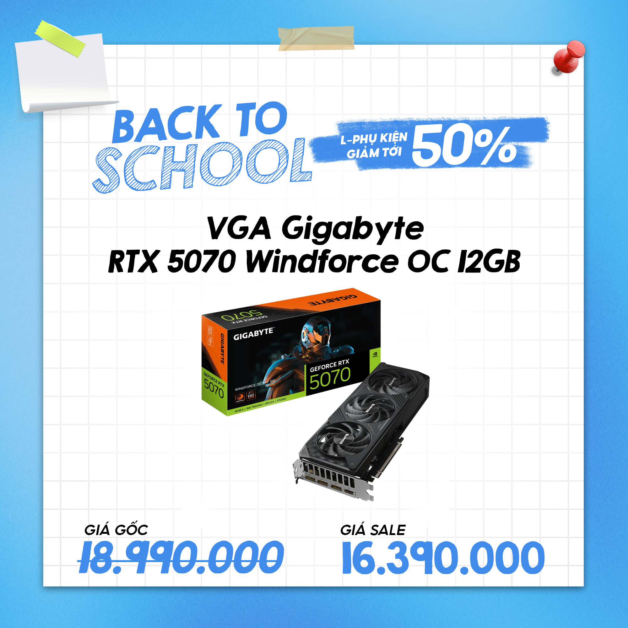 VGA Gigabyte RTX 5070 Winforce OC 12GB