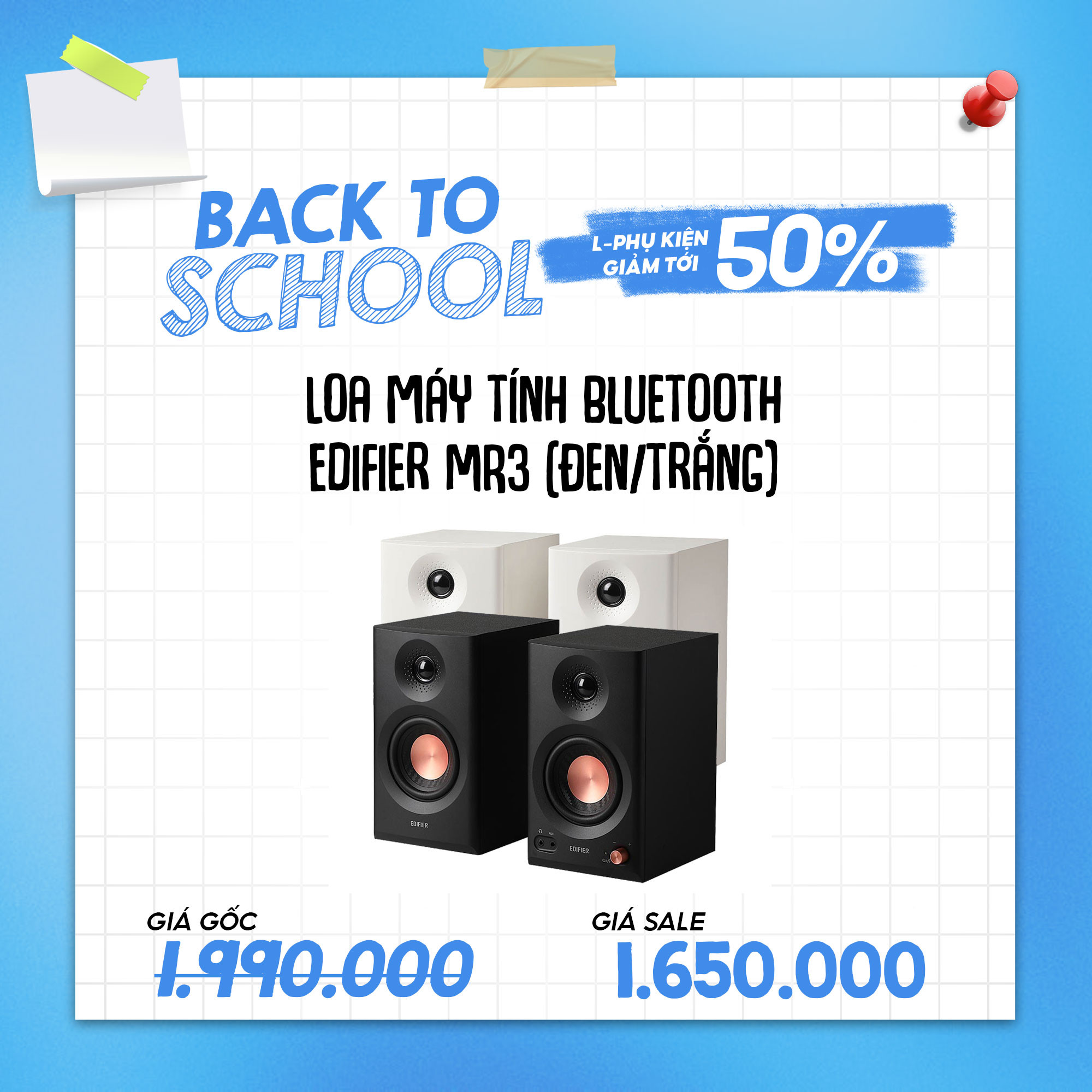 Loa máy tính bluetooth EDIFIRE MR3 (đen/trắng)