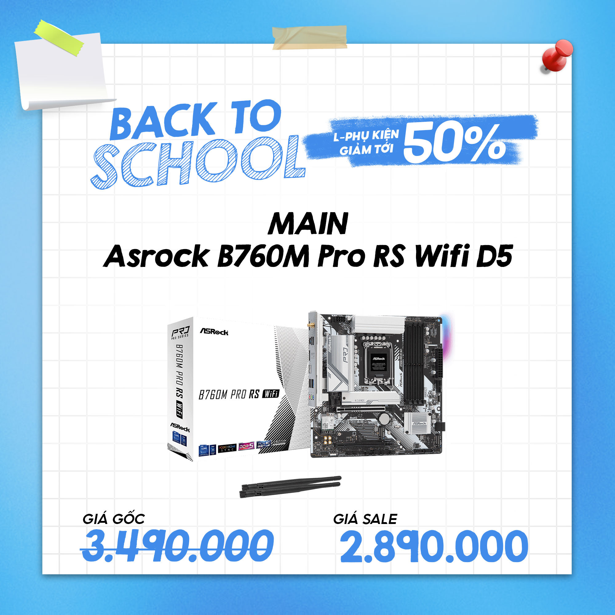 MAIN Asrock B760M Pro RS Wifi D5