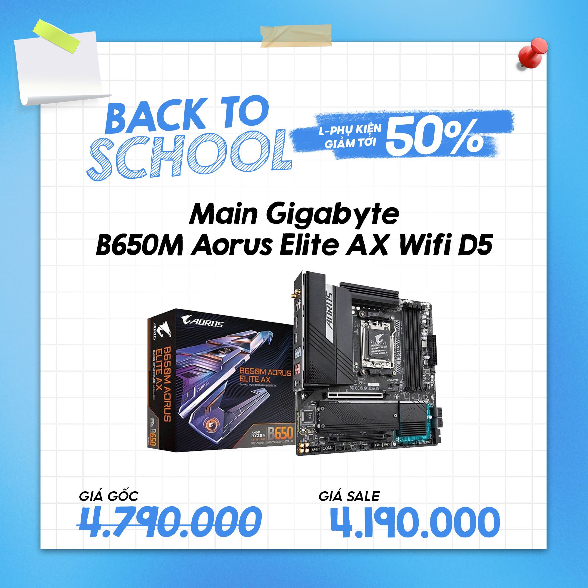 MAIN Gigabyte B650M Aorus Elite AX Wifi D5