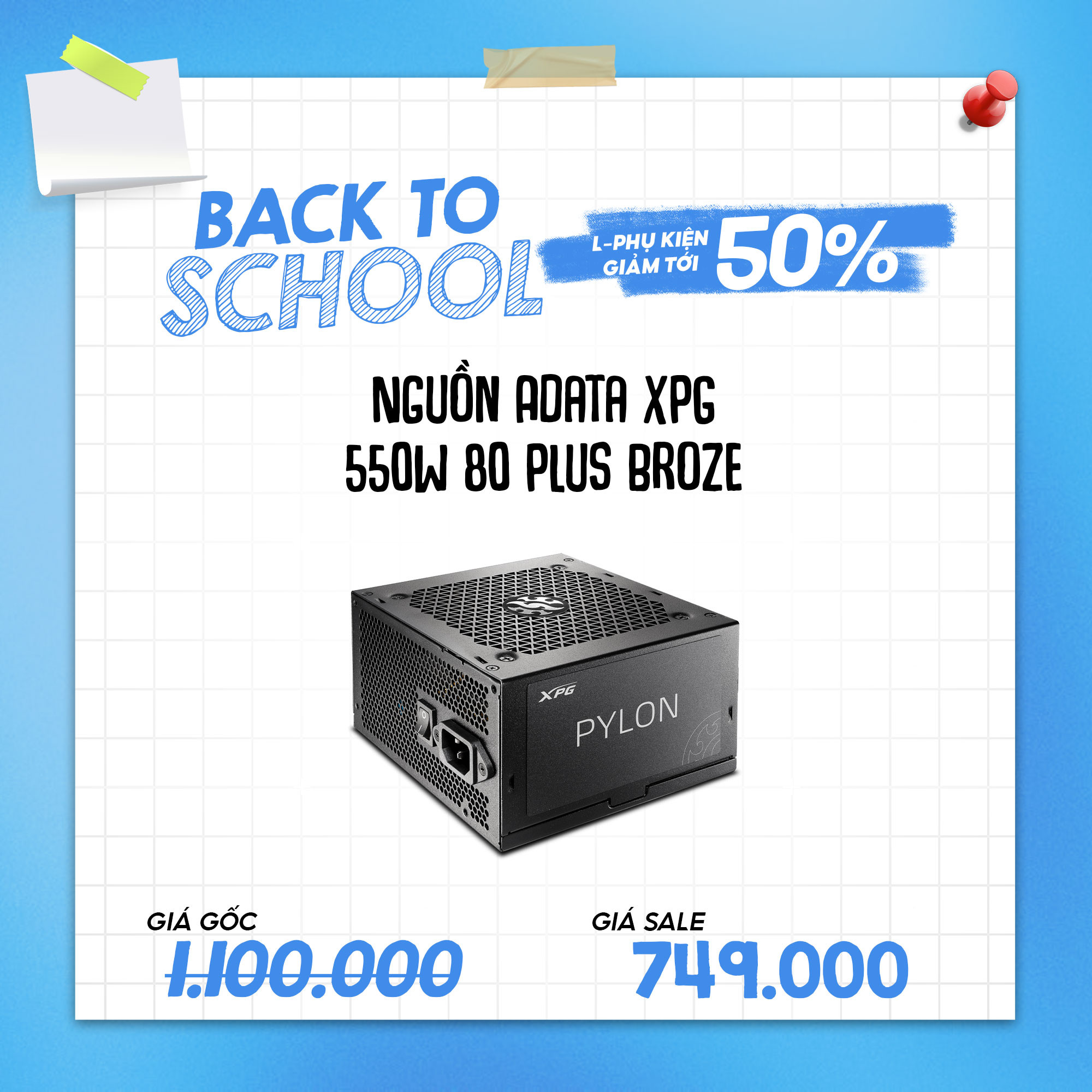 Nguồn ADATA XPG 550W 80 PLUS BROZE