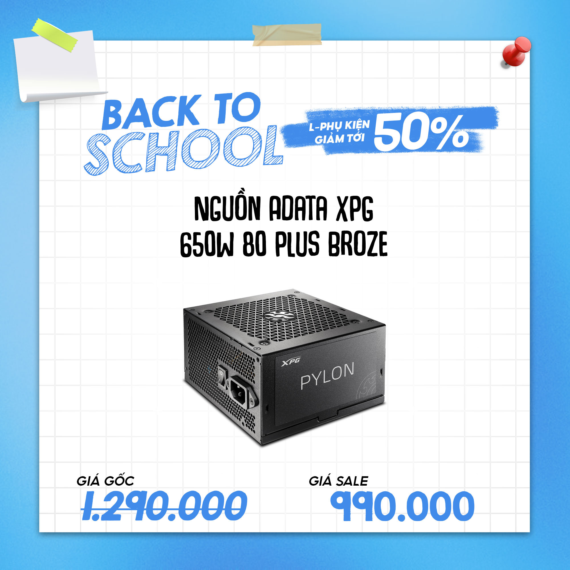 Nguồn ADATA XPG 650W 80 PLUS BROZE