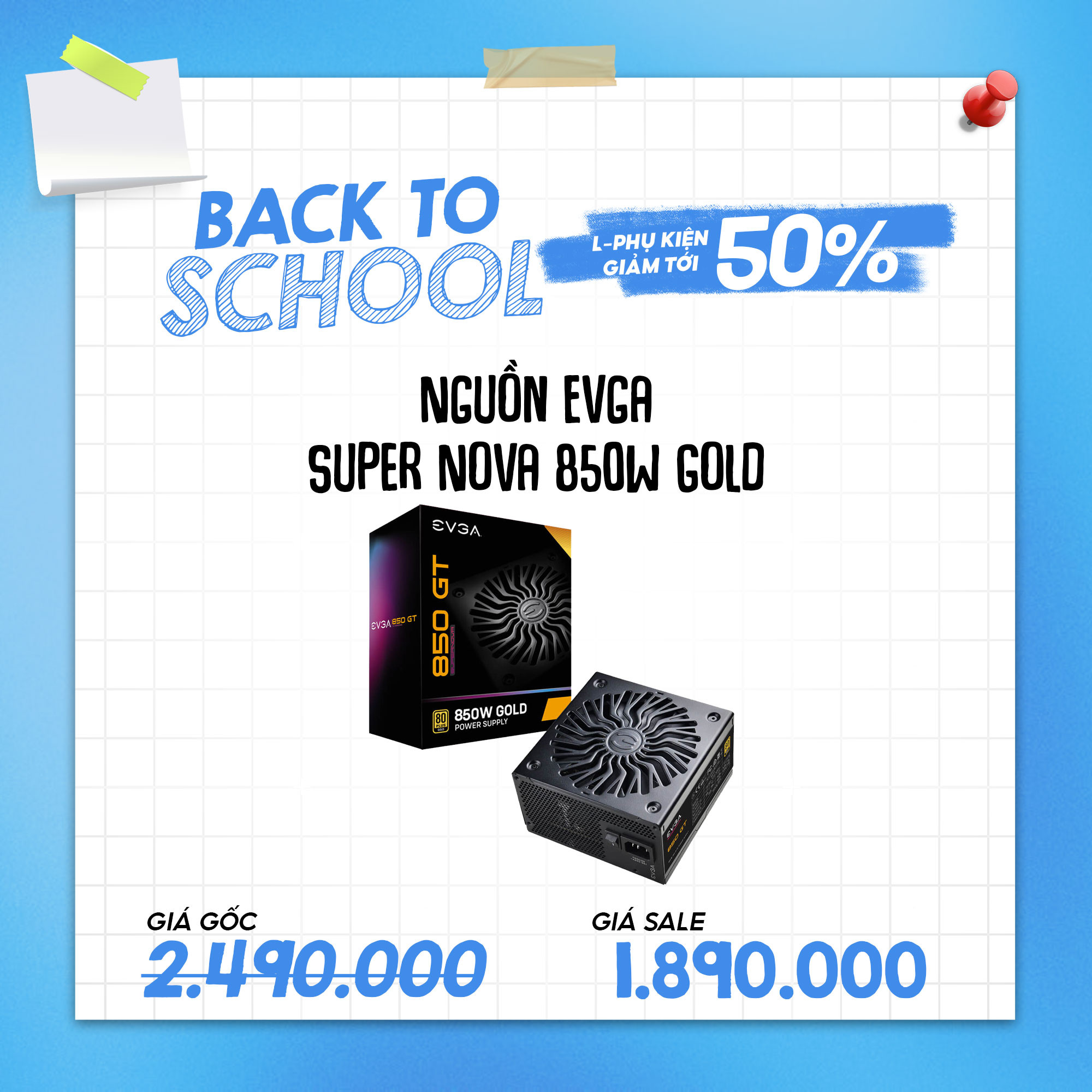 Nguồn EVGA SUPER NOVA 850W GOLD