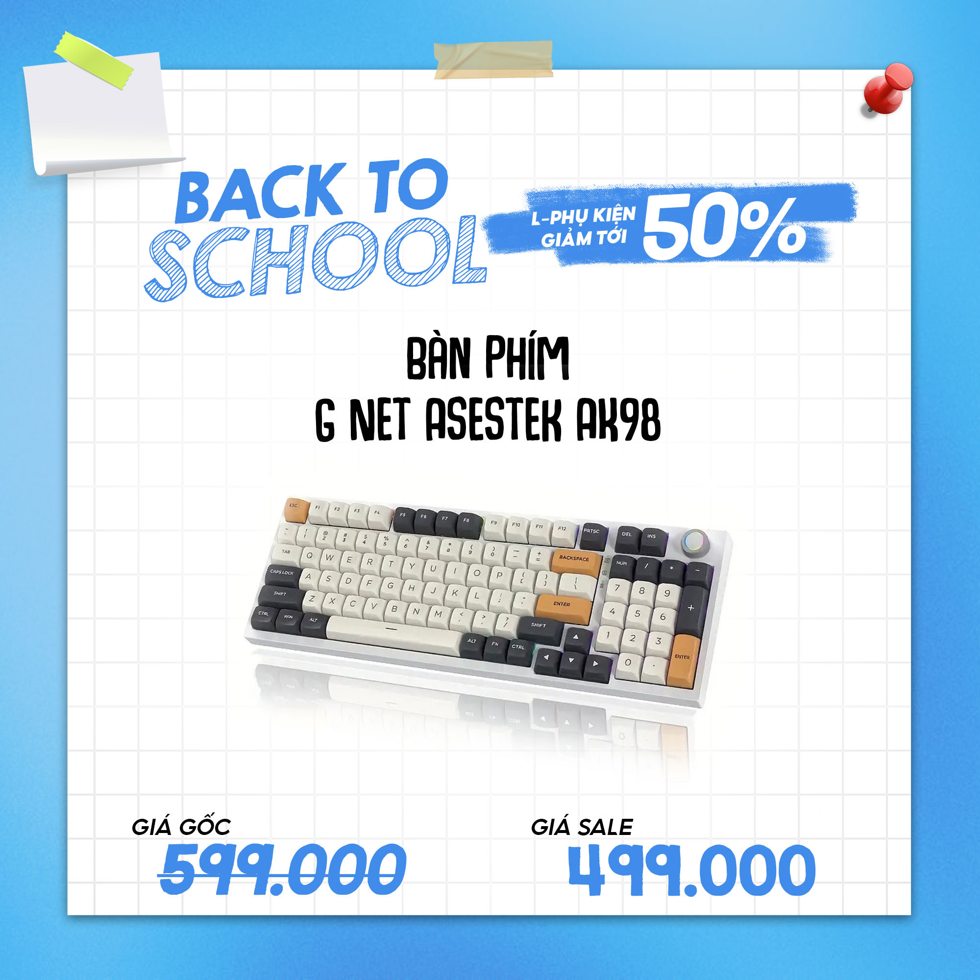 Bàn phím GNet ASESTEK AK98