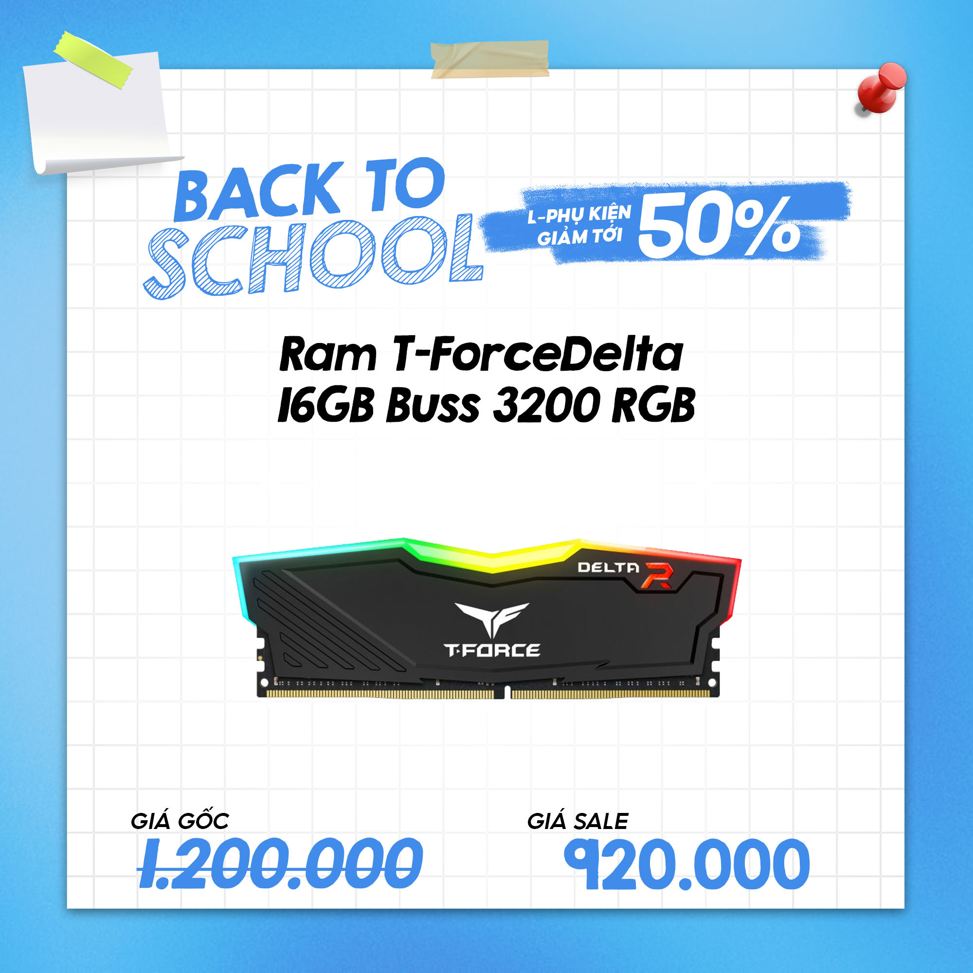 Ran T-Force Delta 16GB Buss 3200 RGB