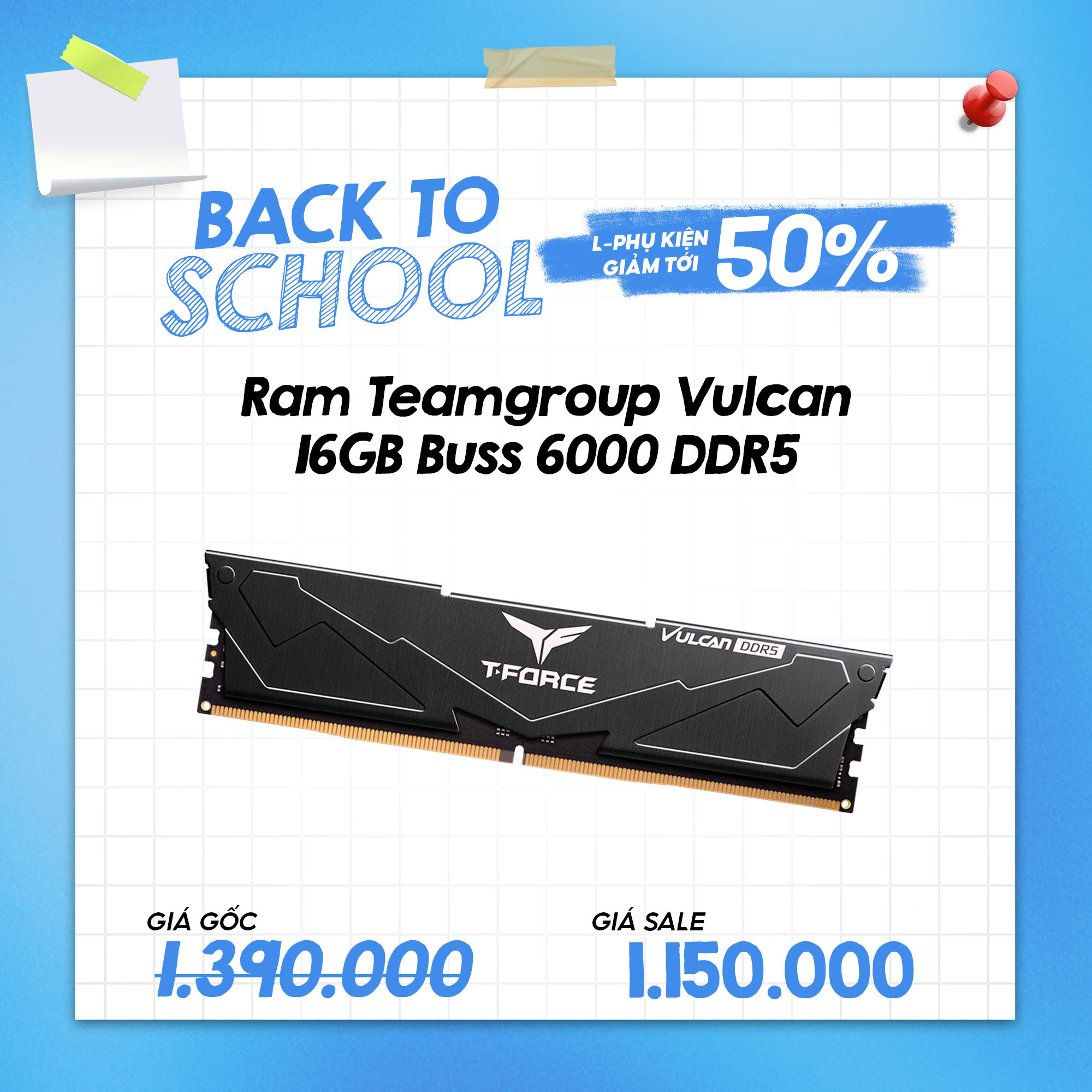 Ram Teamgroup Vulcan 16GB Buss 6000 DDR5
