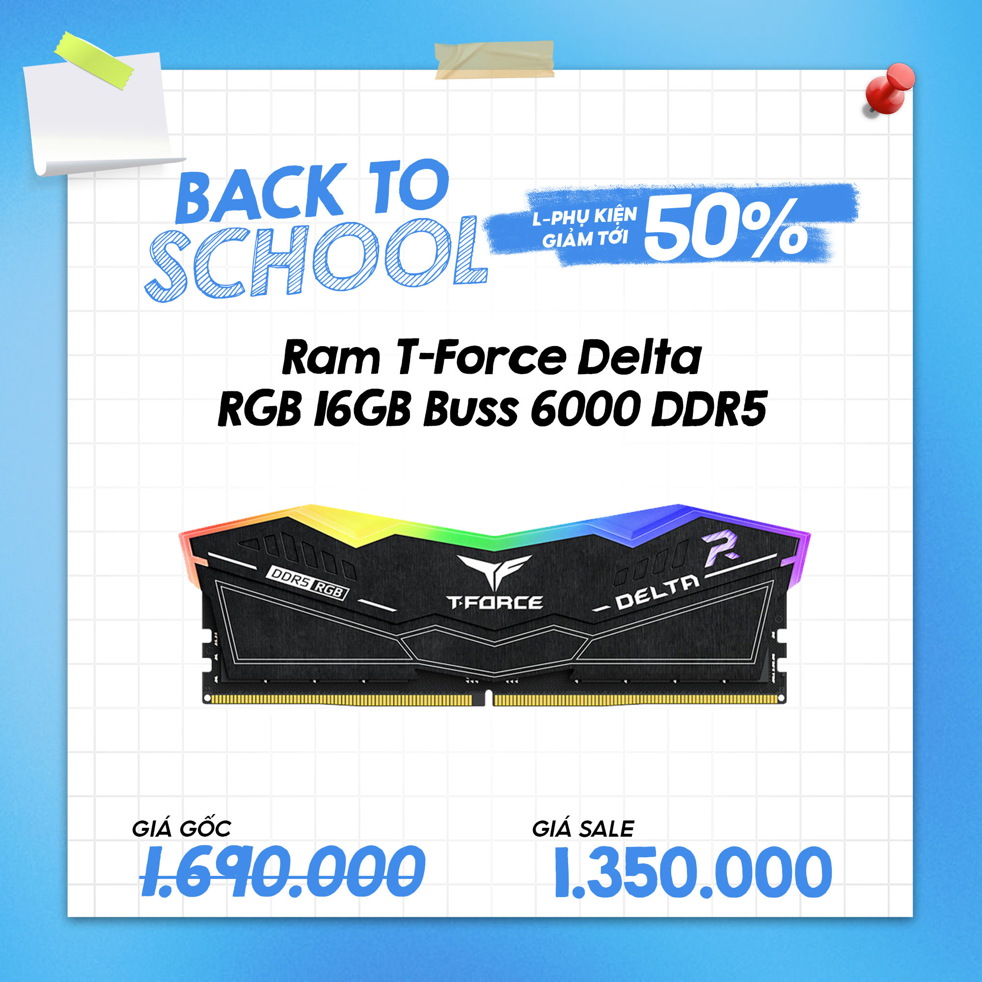 Ram T-Force Delta RGB 16GB Buss DDR5