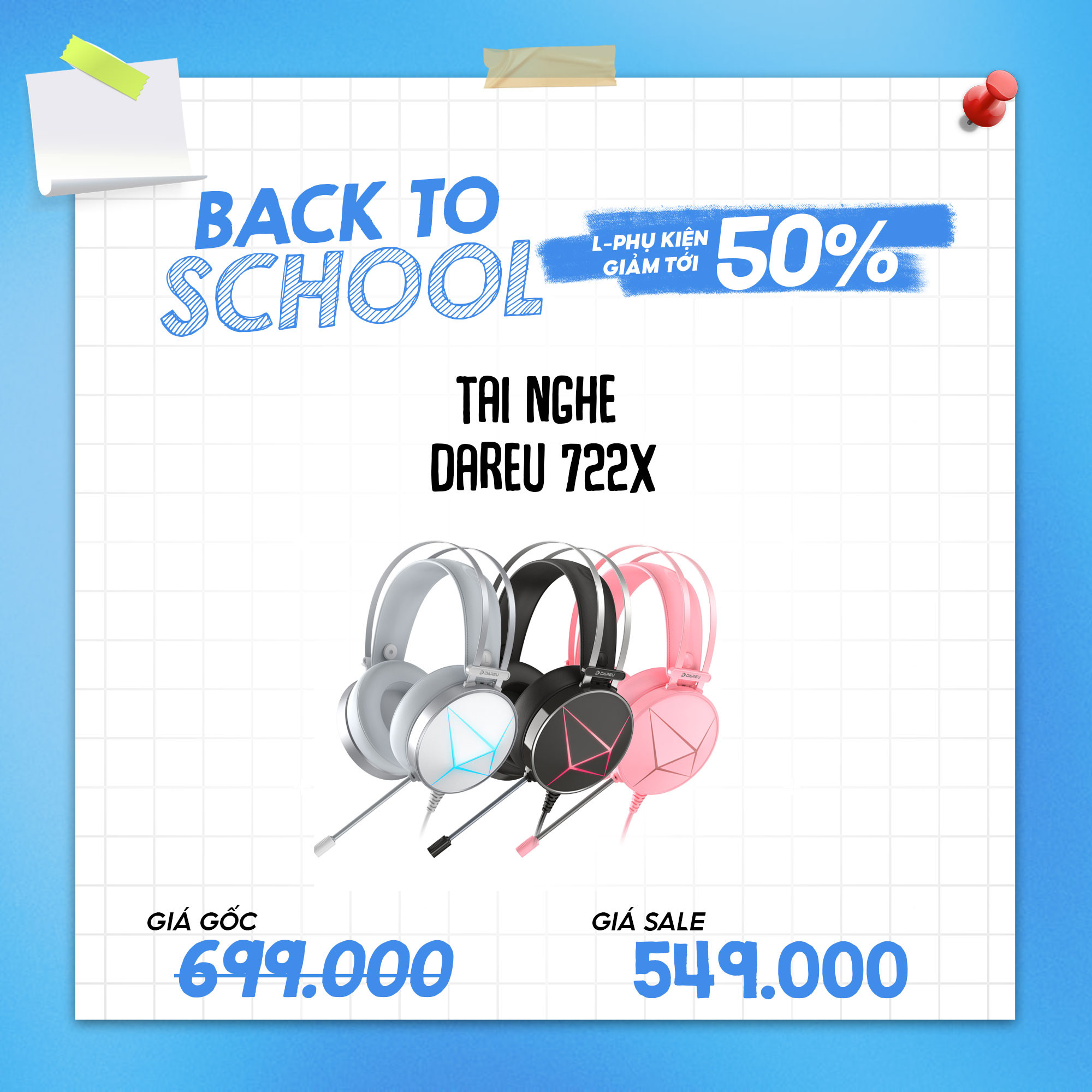 Tai nghe DAREU 722X