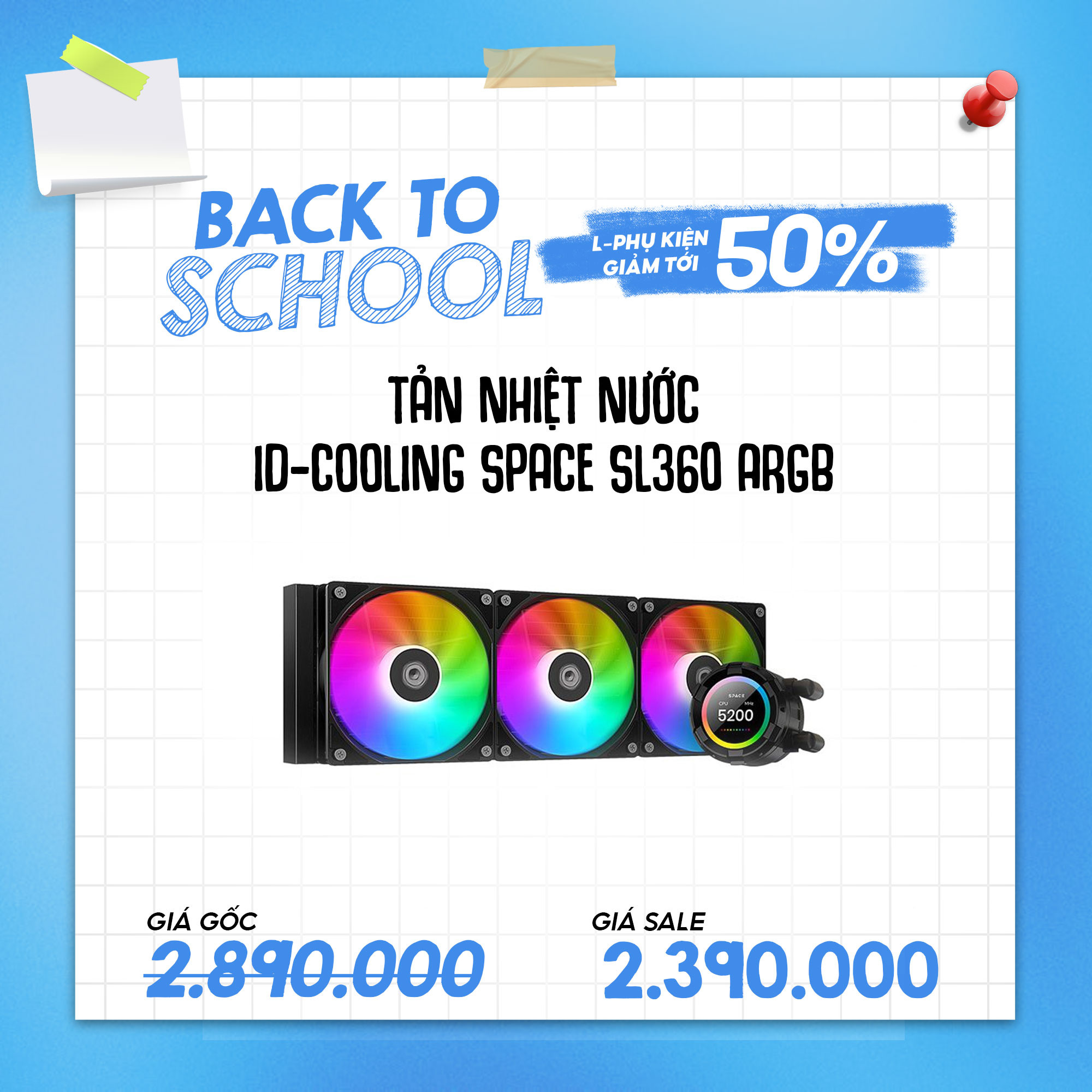 Tản nhiệt nước ID Cooling Space SL360 ARGB